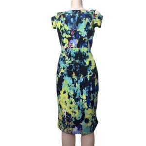 NWOT Elegant Abstract Print Midi Dress